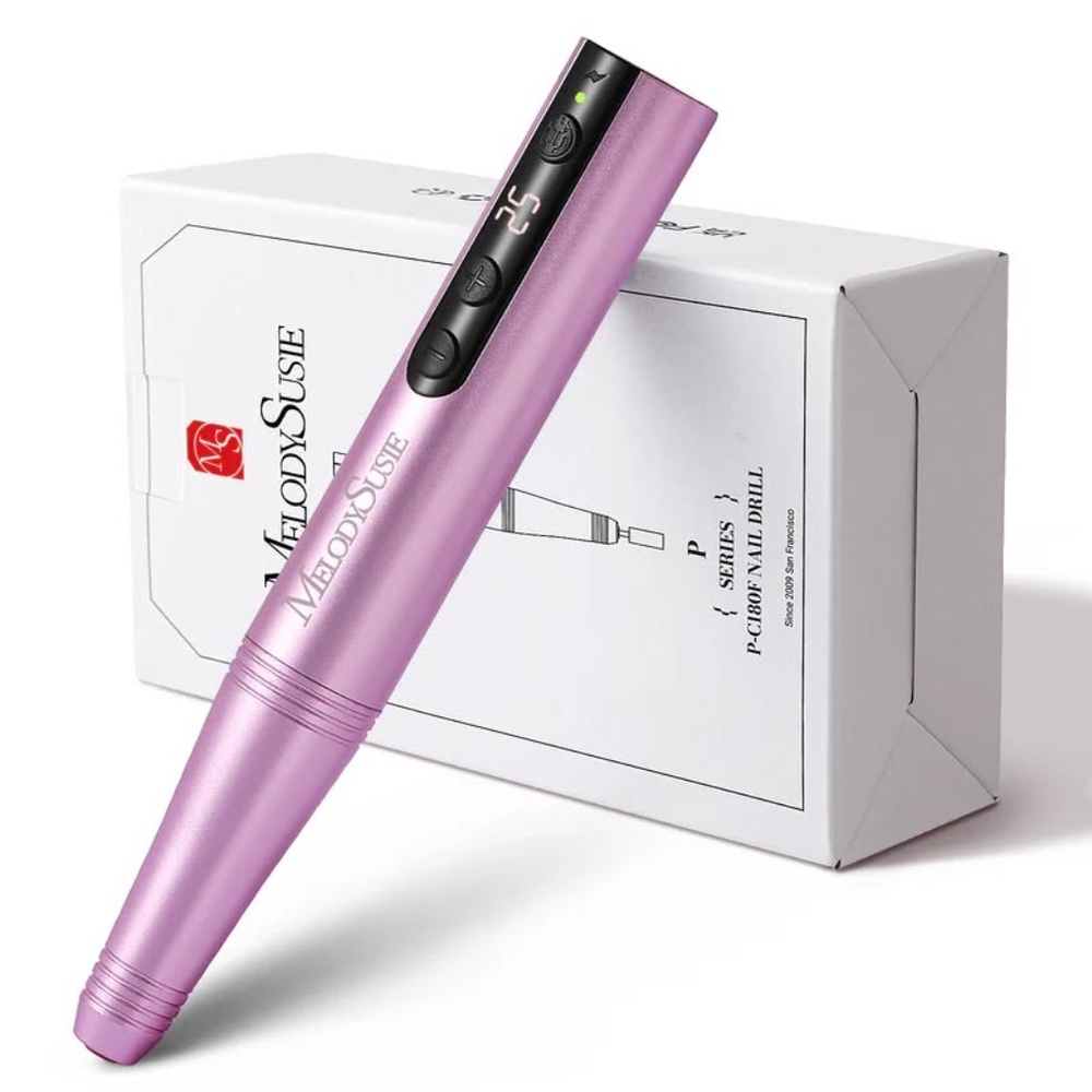 Melody Suzy PC180F Portable Rechargeable Nail Drill  (Rose Gold) with bits
